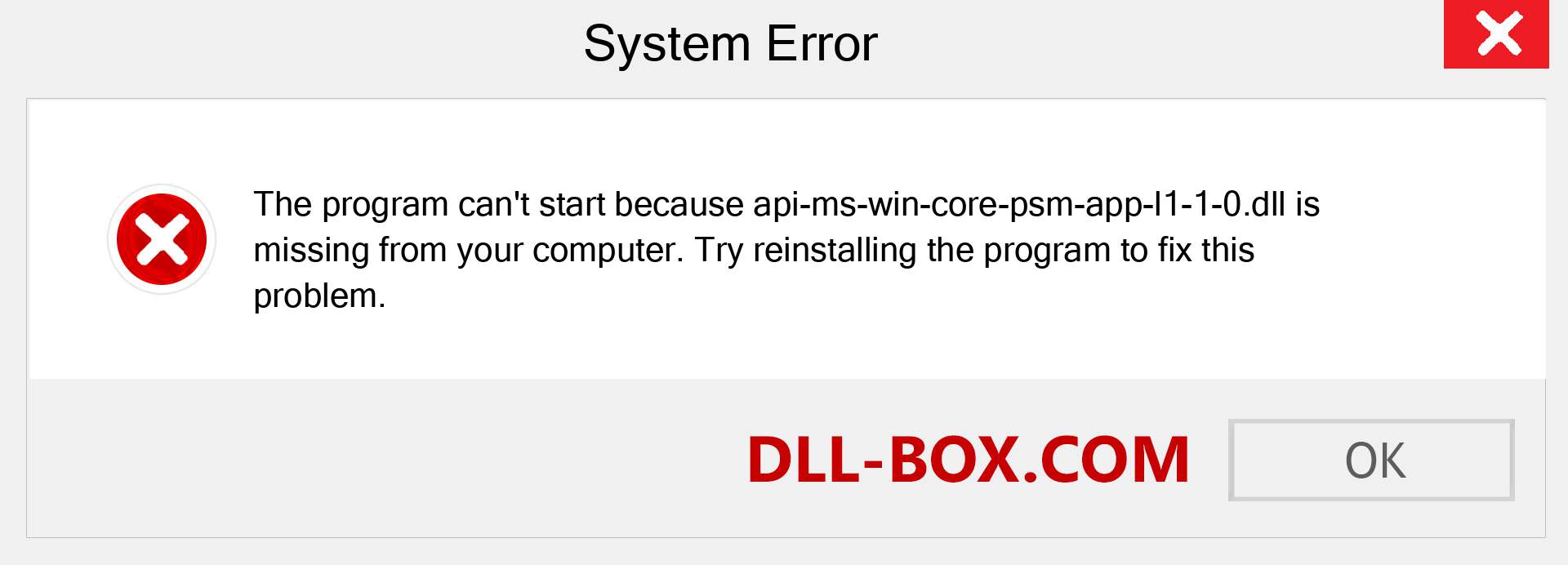  api-ms-win-core-psm-app-l1-1-0.dll file is missing?. Download for Windows 7, 8, 10 - Fix  api-ms-win-core-psm-app-l1-1-0 dll Missing Error on Windows, photos, images