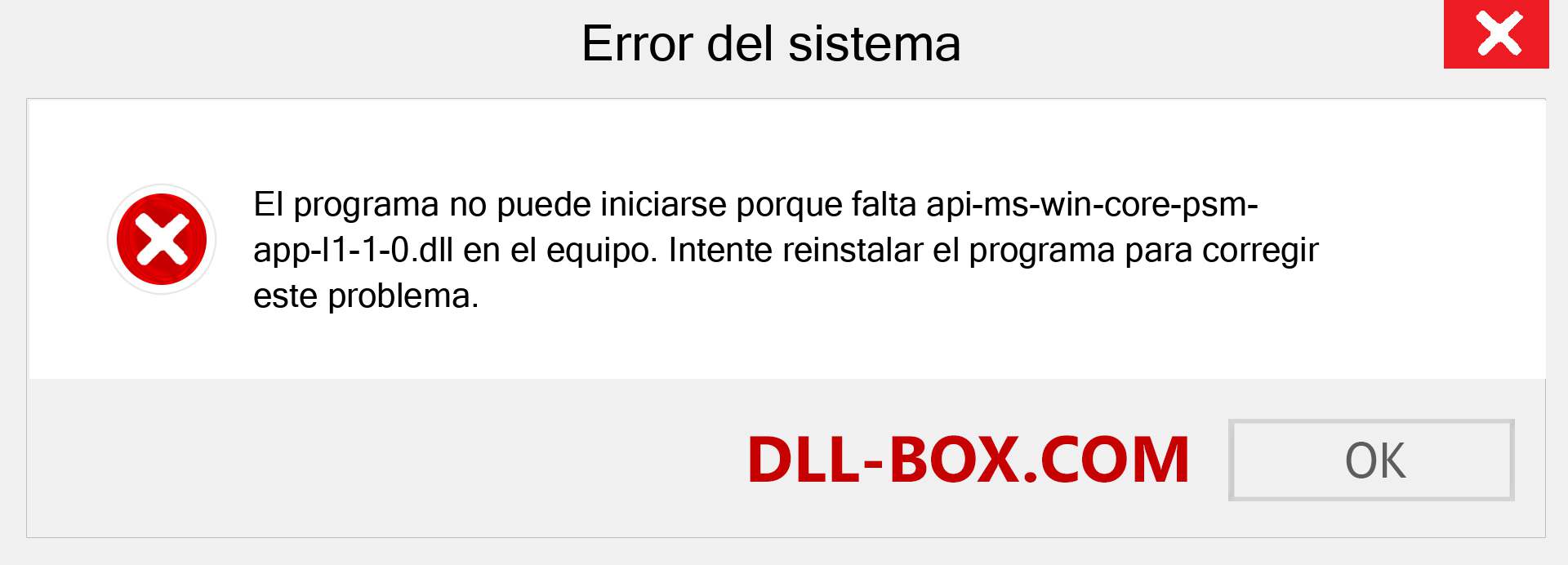 ¿Falta el archivo api-ms-win-core-psm-app-l1-1-0.dll ?. Descargar para Windows 7, 8, 10 - Corregir api-ms-win-core-psm-app-l1-1-0 dll Missing Error en Windows, fotos, imágenes